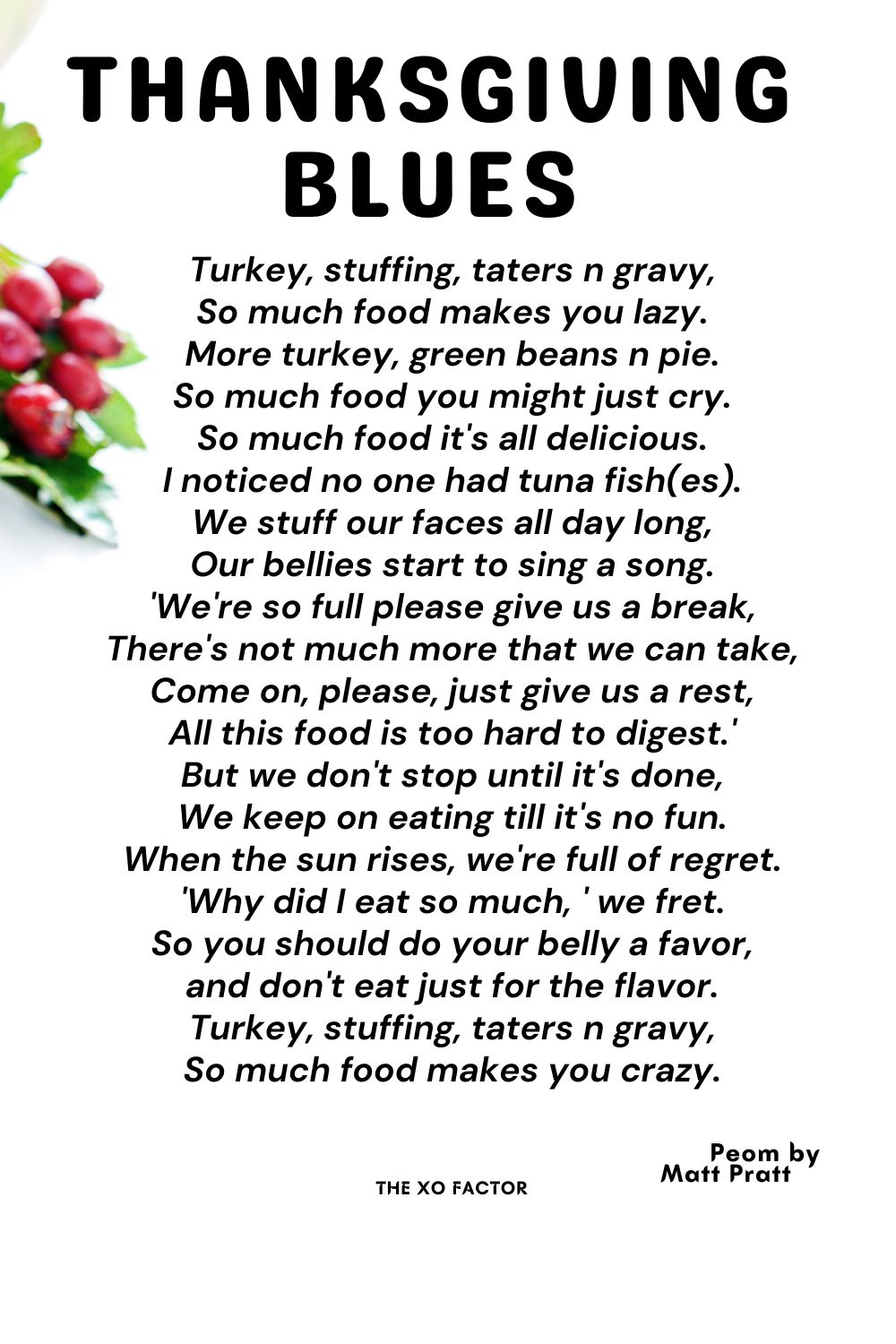Thanksgiving Blues Poem 