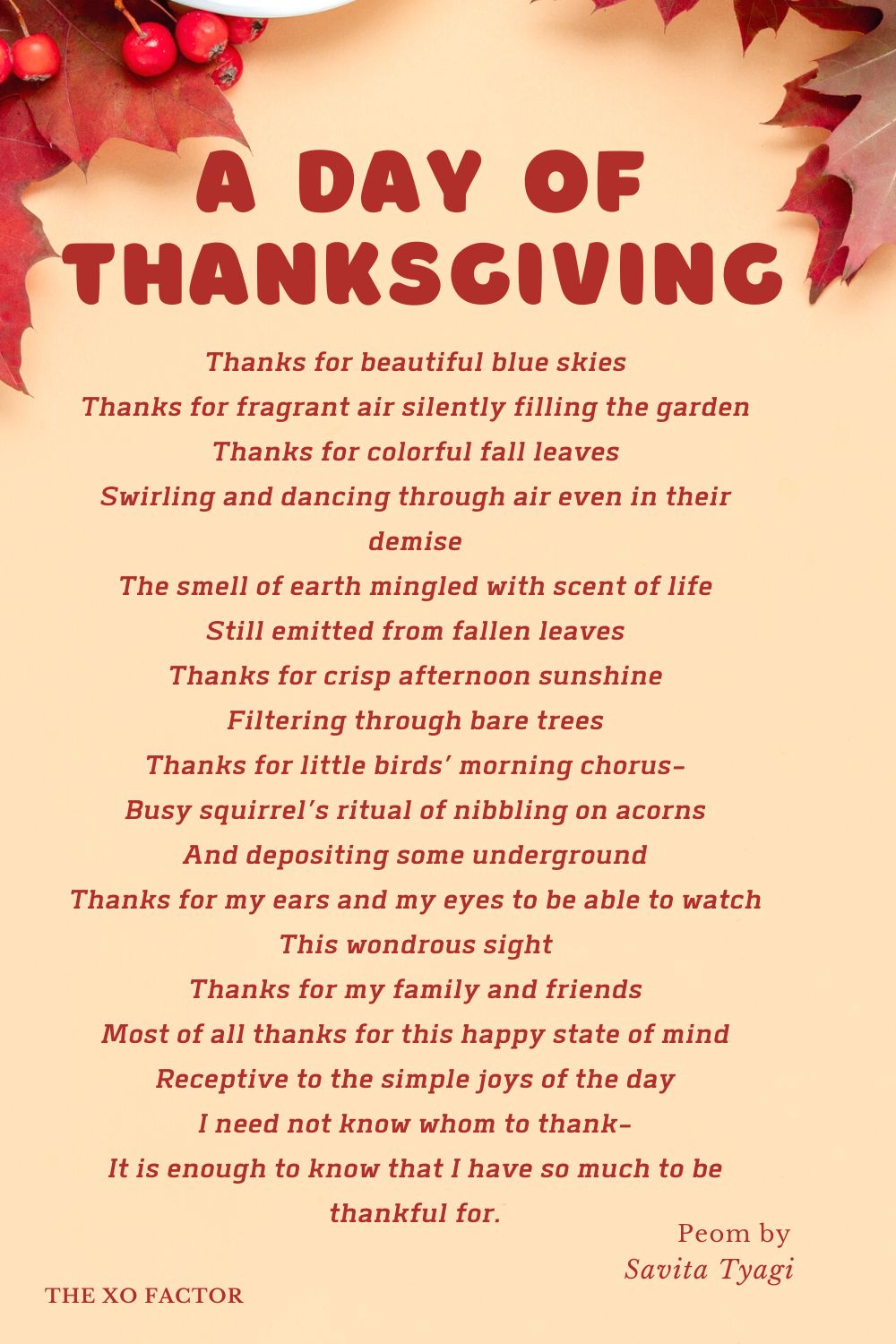 Thanksgiving poster for school