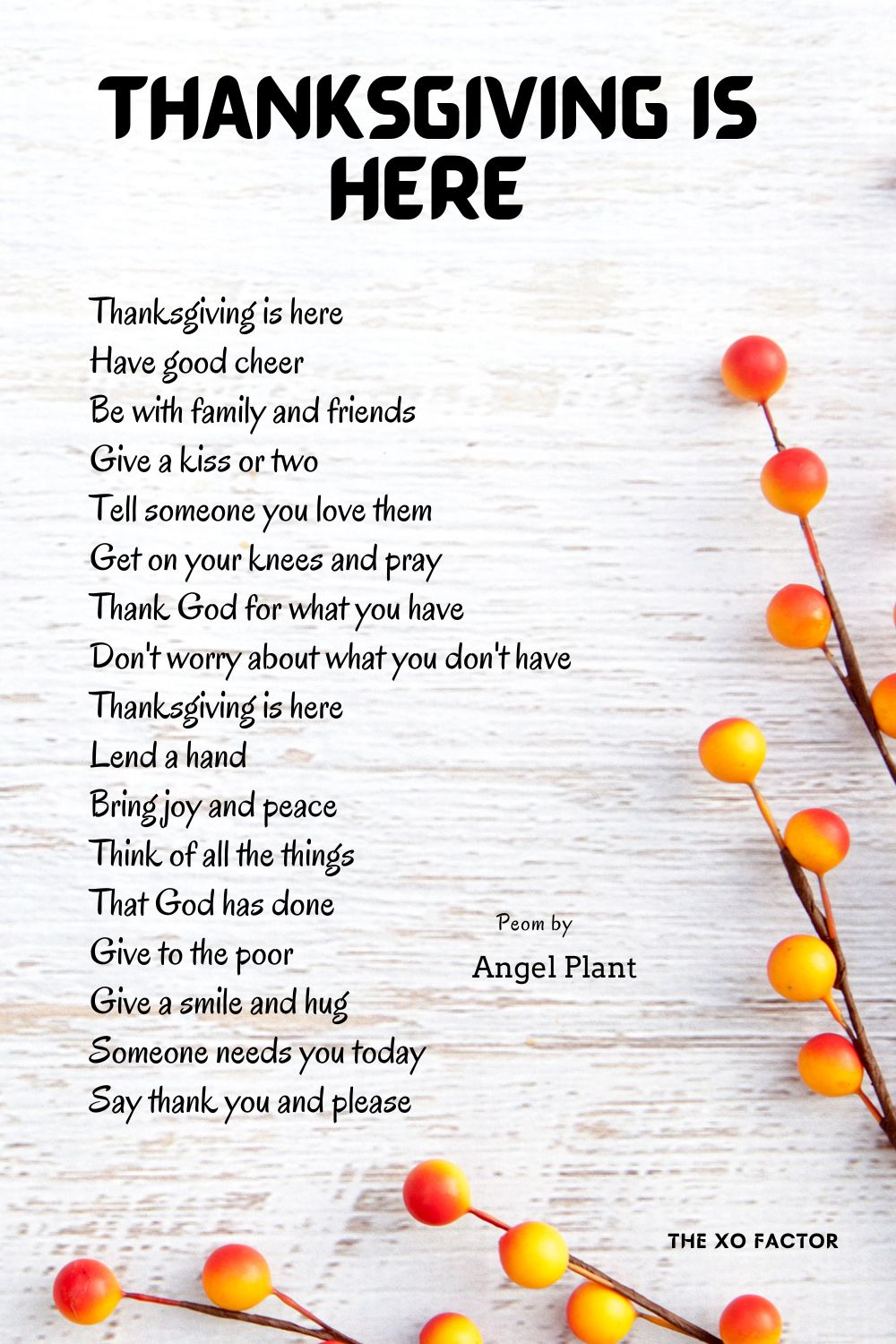 20 Thanksgiving Poems Celebrating Gratitude And Togetherness The XO