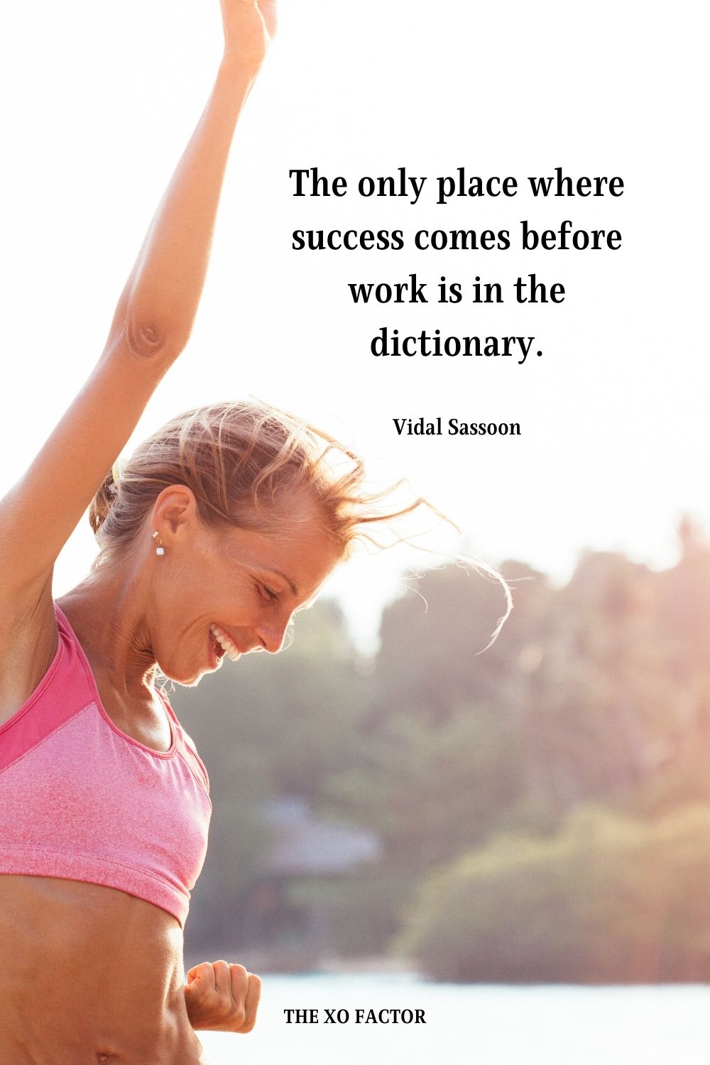 The only place where success comes before work is in the dictionary. Vidal Sassoon