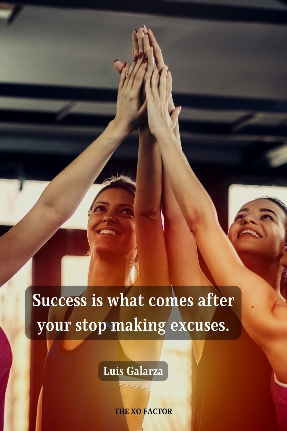 Success is what comes after your stop making excuses. Luis Galarza