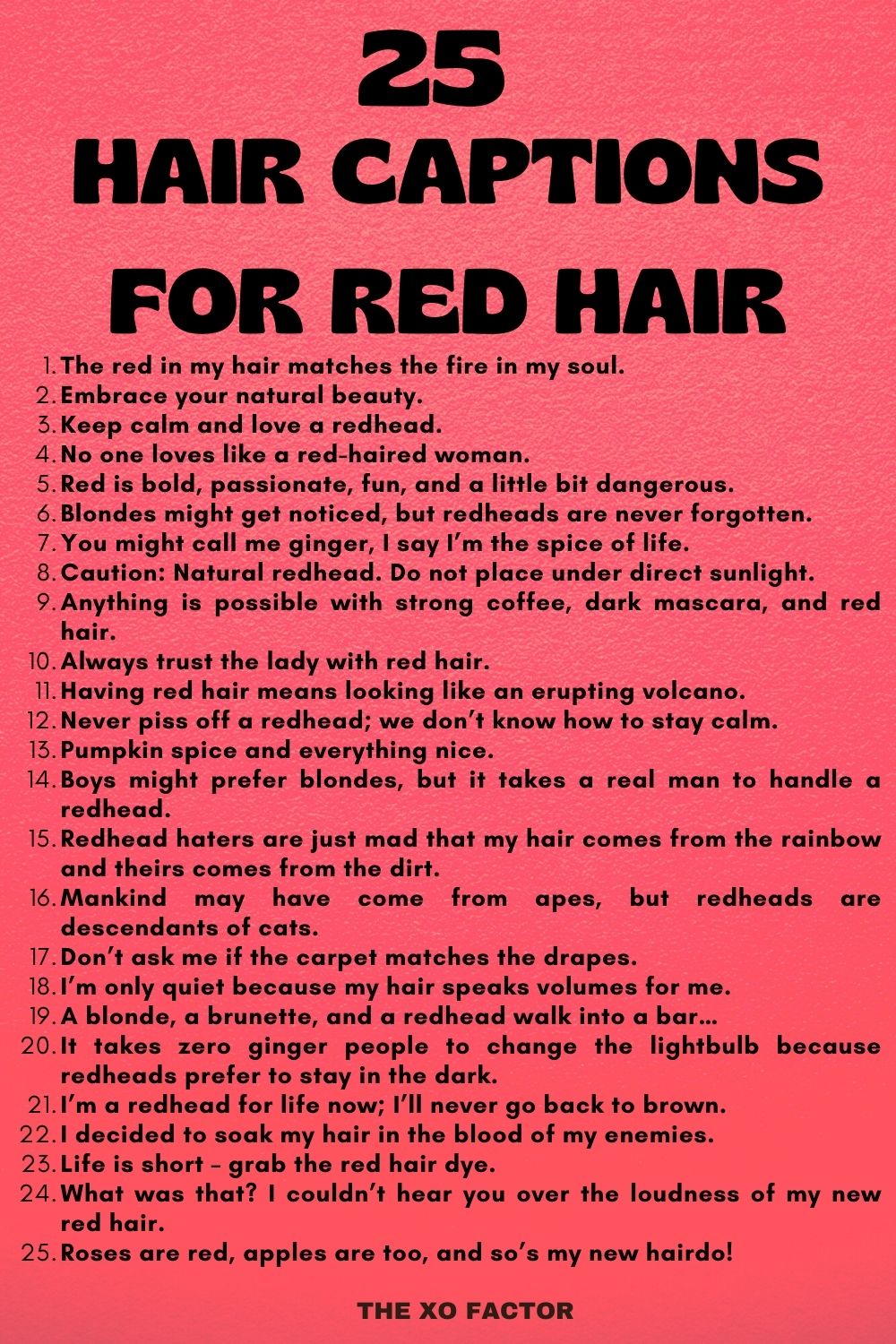 Hair Captions For Red Hair