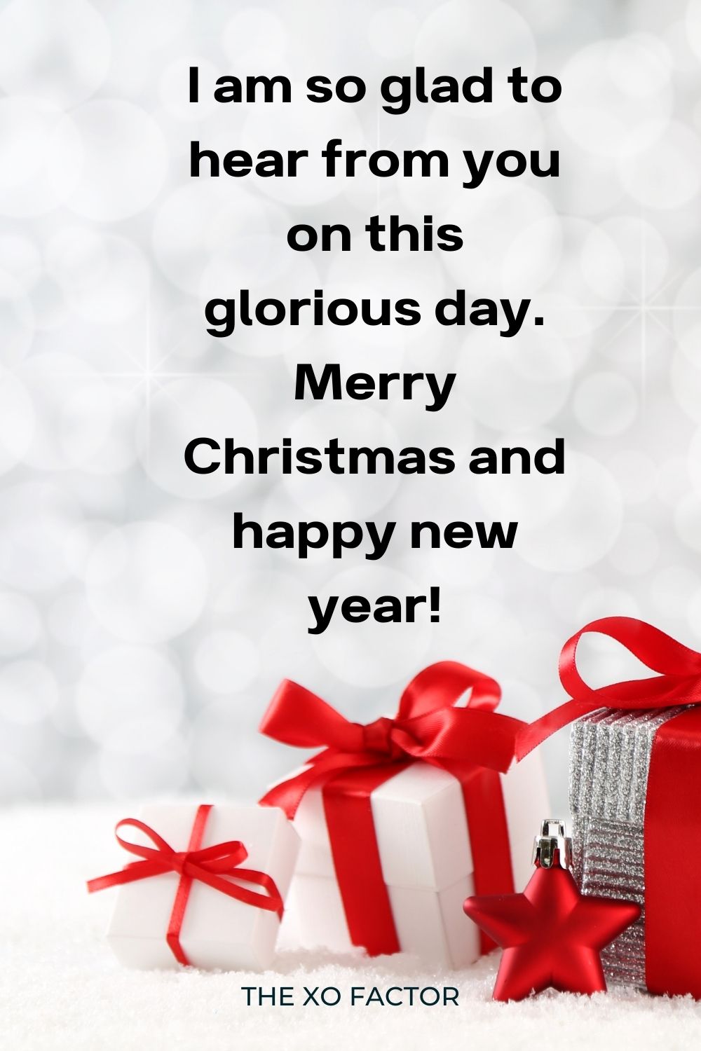 I am so glad to hear from you on this glorious day. Merry Christmas and happy new year!