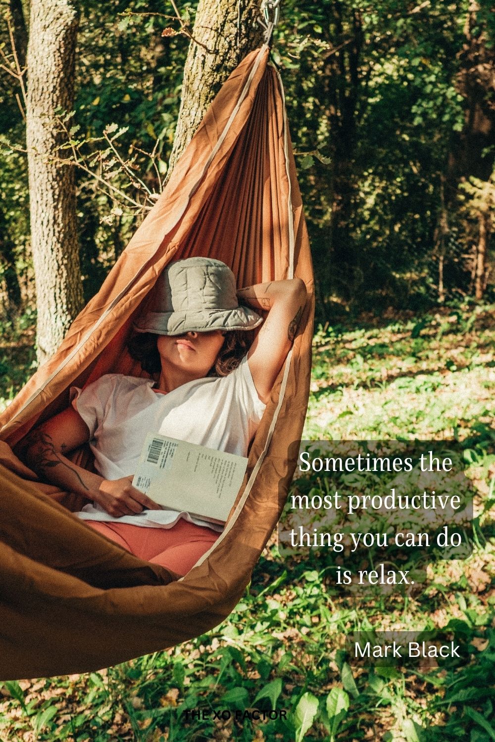 Sometimes the most productive thing you can do is relax.
Mark Black