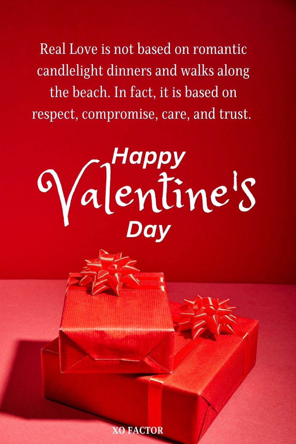 Real Love is not based on romantic candlelight dinners and walks along the beach. In fact, it is based on respect, compromise, care, and trust. Happy Valentine’s Day!