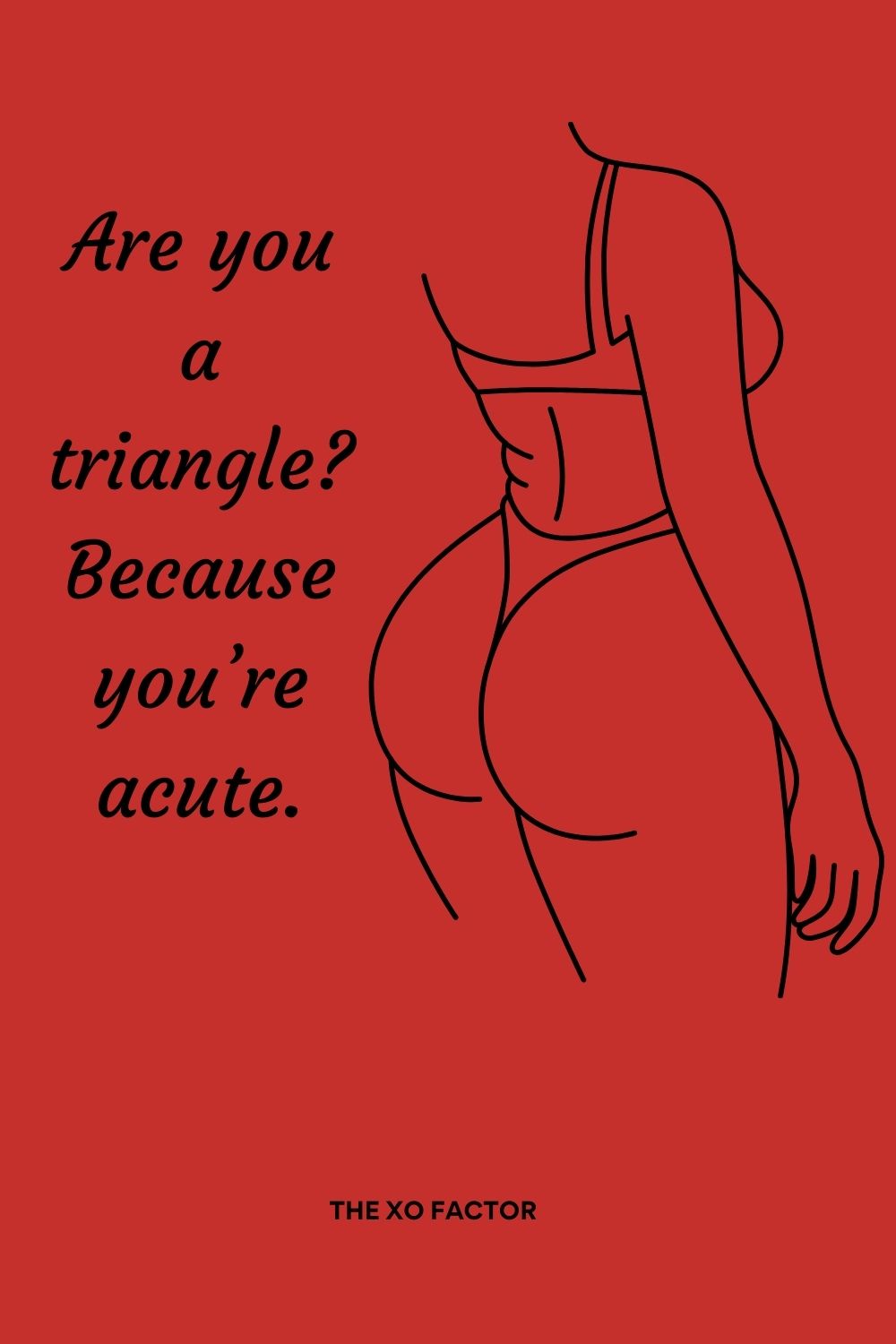 Are you a triangle? Because you’re acute.