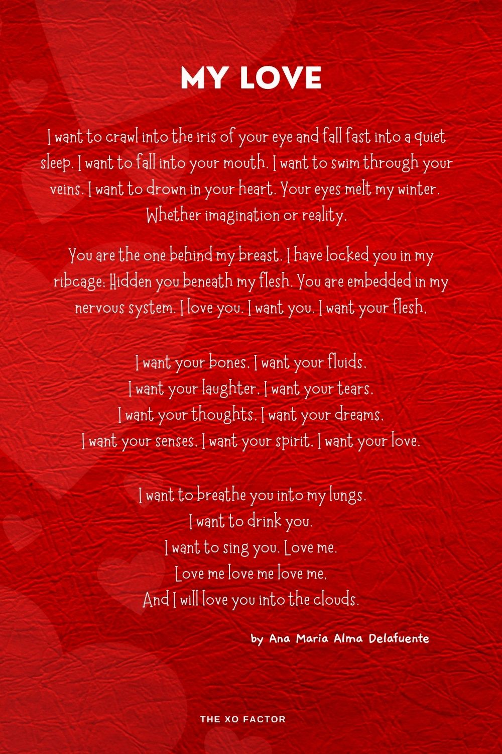My Love Poem by Ana Maria Alma Delafuente
