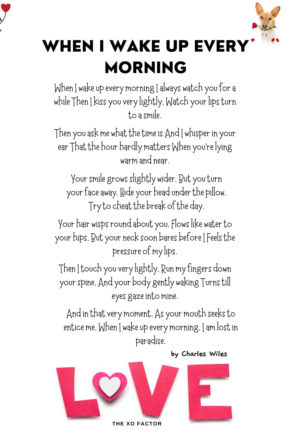 When I Wake Up Every Morning Poem by Charles Wiles 