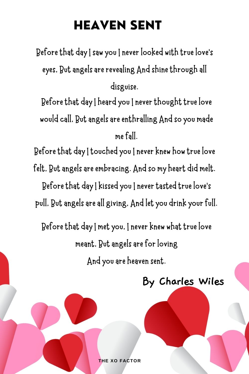 Heaven Sent Poem by Charles Wiles 