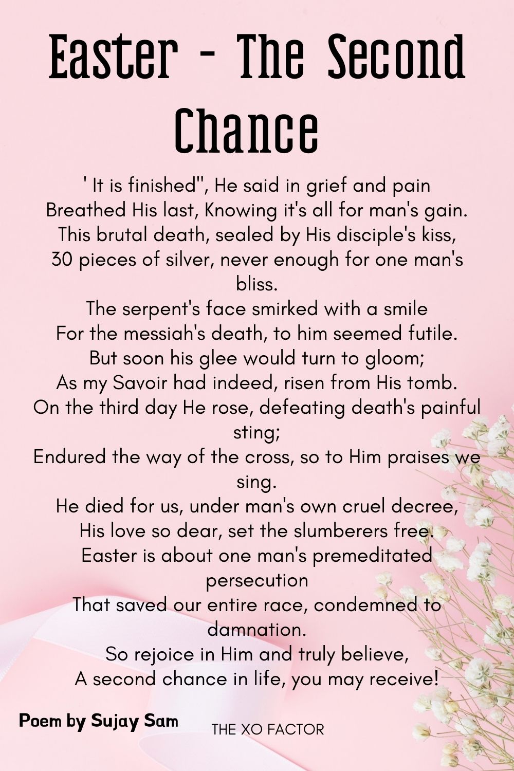 Easter - The Second Chance Poem by Sujay Sam