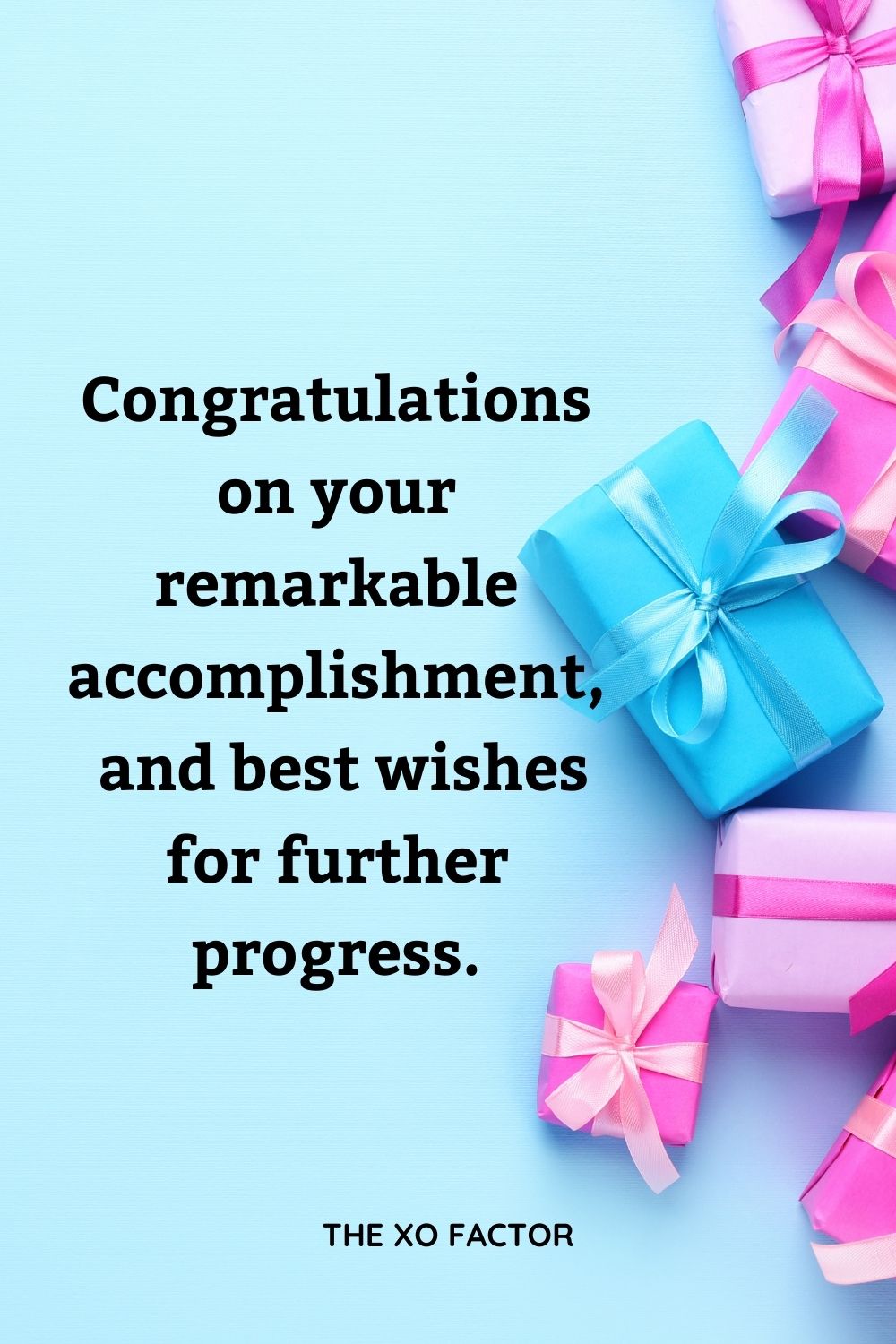 Congratulations on your remarkable accomplishment, and best wishes for further progress.