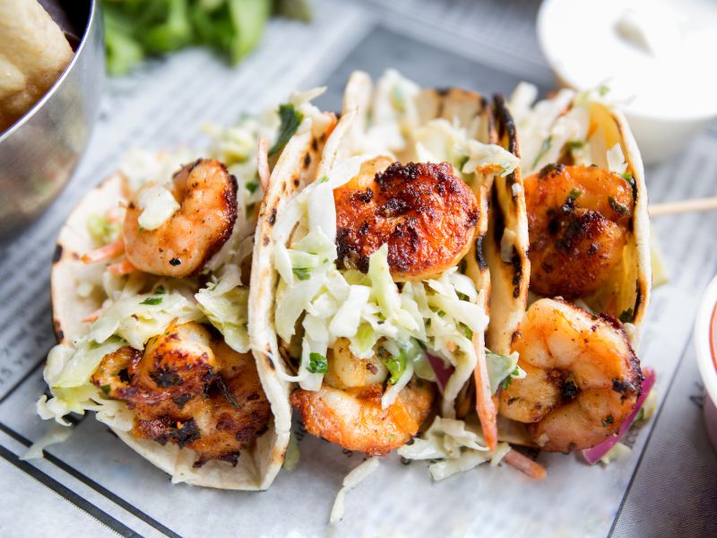 Grilled shrimp tacos