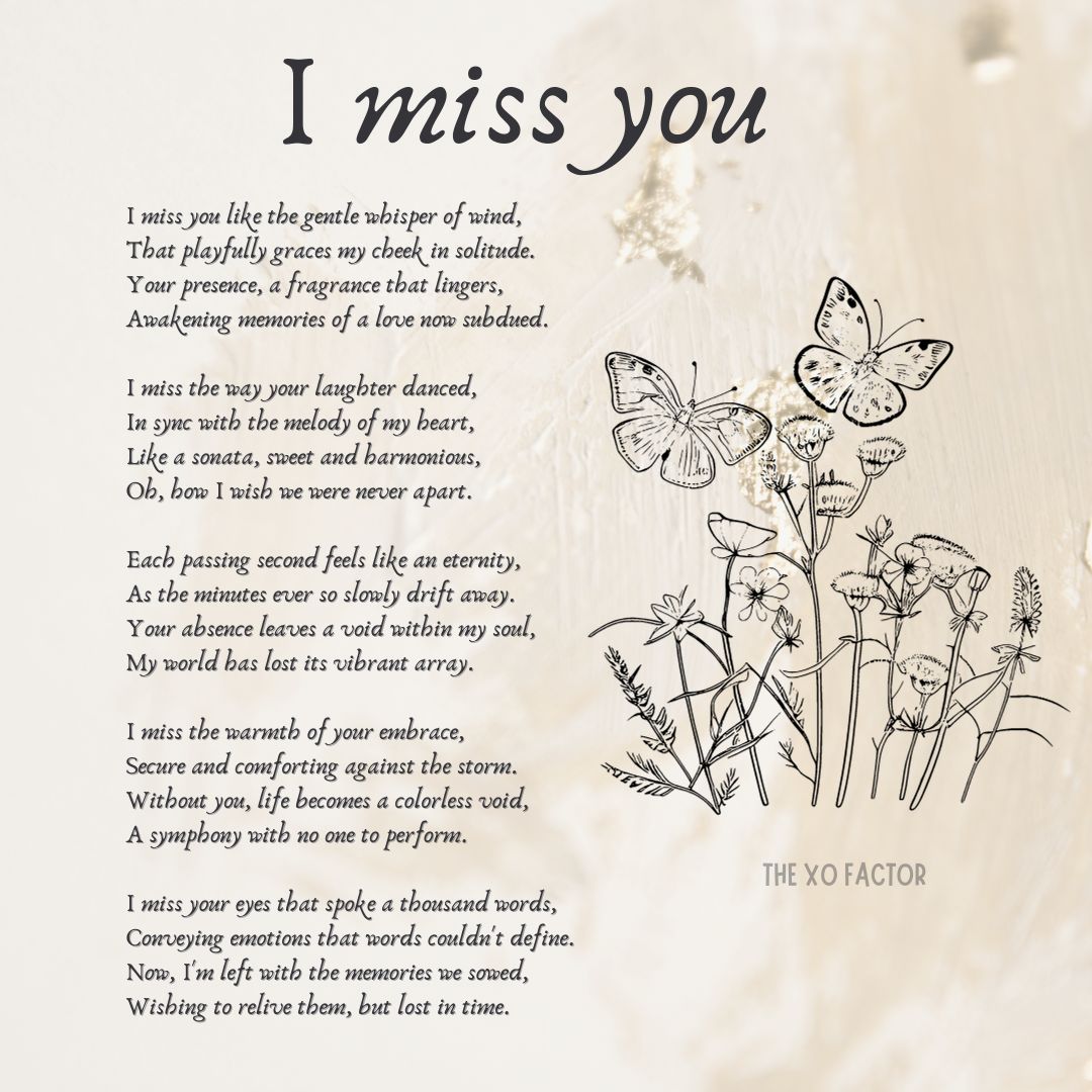 I miss you poem