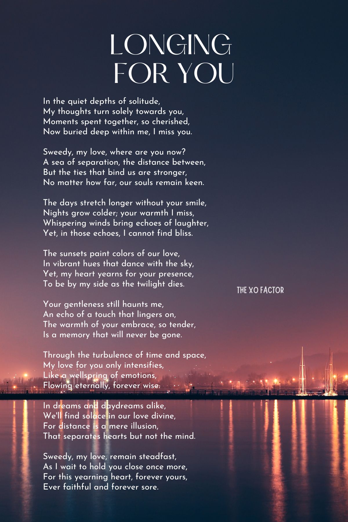 Longing for you poem