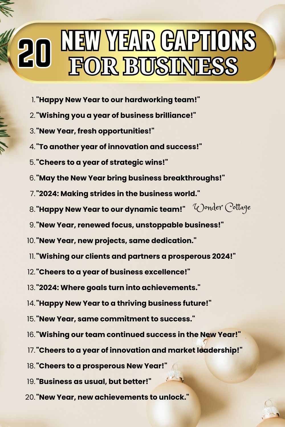 New Year Captions For Business