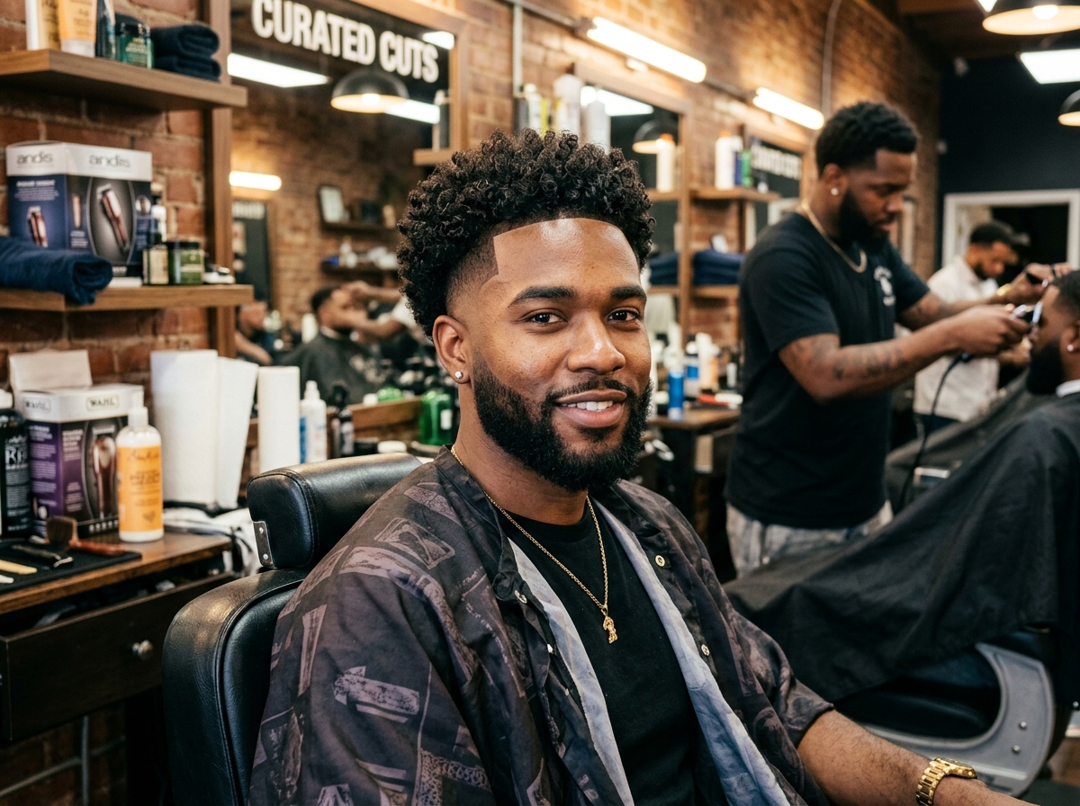 Fade Cut + Defined Curls